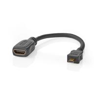 High Speed HDMI-Kabel met Ethernet | HDMI-Connector | HDMI Micro-Ingang | 0,2 m | Zwart - thumbnail