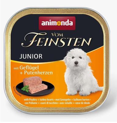 ANIMONDA Vom Feinsten Junior Poultry and turkey heart - nat hondenvoer - 150g
