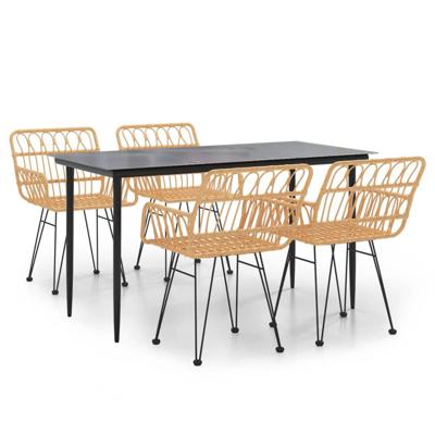 5-delige Tuinset poly rattan