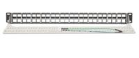 Intellinet 48-Port Patchpanel geschirmt und unbestückt 1 HE schwarz für Keystone-Jacks 483 mm (19) Zonder connectoren 1 HE Zwart Niet ingericht - thumbnail