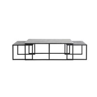 Light & Living Bijzettafel 'Kumalu' Set van 3 stuks max, antiek tin-antiek lood - thumbnail