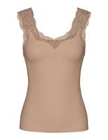 Hemdje met kant - Lace Top - Barbera - Viscose kanten onderhemd - Singlet met brede bandjes - Zwart - Huidskleur - Wit - Lingerie top - thumbnail