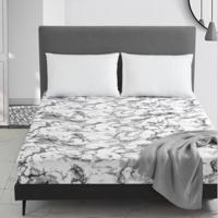 Marmeren patroon bed Dust Cover matras beschermende case Hoeslaken cover Bedclothes grootte: 138X190X30cm (wit) - thumbnail