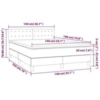 Boxspring met matras kunstleer wit 140x190 cm - thumbnail