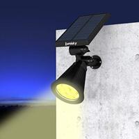 LUMI GARDEN Set van 2 spots Spotlight solar LED Spiky - Warm wit licht - 34 cm - thumbnail