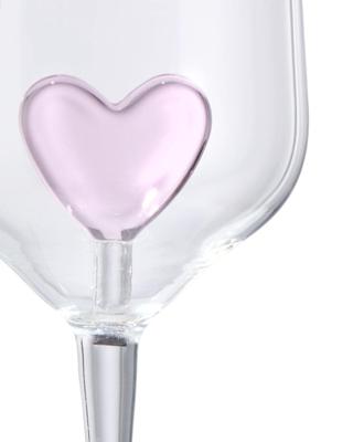 HEMA Champagneglazen ⌀6.5x23cm glas hartje - 2 stuks