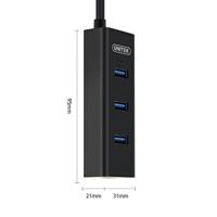 UNITEK Y-3089 interface hub USB 3.2 Gen 1 (3.1 Gen 1) Type-A 5000 Mbit/s Zwart - thumbnail