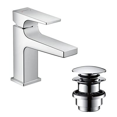 Hansgrohe Fonteinkraan Metropol Eengreeps 100 met Rechte Greep en Push-Open Afvoer Chroom Hansgrohe Fonteinkraan Metropol Eengreeps 100 met Rechte Greep en Push-Open Afvoer Chroom