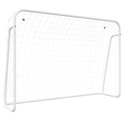 VidaXL Voetbaldoel met net 214x75x152 cm staal en polyester wit VidaXL Voetbaldoel met net 214x75x152 cm staal en polyester wit