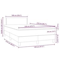 Boxspring met matras fluweel donkerblauw 120x210 cm - thumbnail