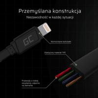 Green Cell KABGC02 Lightning-kabel 0,25 m Zwart - thumbnail