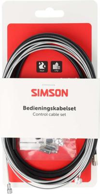 Remkabelset Simson compleet universeel - zwart