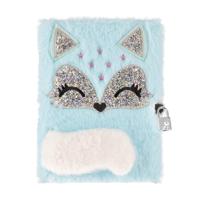 Pluche Dagboek met Slot A5 - thumbnail