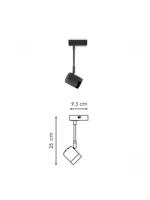 Light depot - LED opbouwspot Manu - 9,5 cm - zwart - Outlet - thumbnail