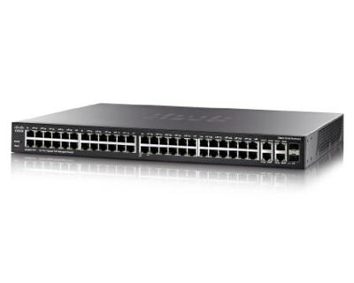 Cisco SG300-52P-K9-EU Gigabit Ethernet (50 10/100/1000 PoE-poorten, 2 combo mini-GBIC-poorten)