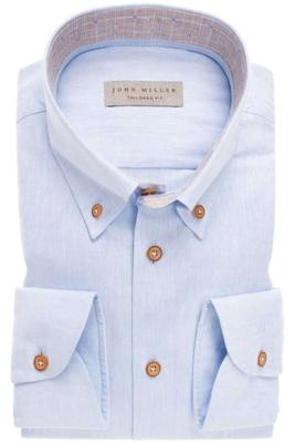 John Miller Heren Overhemd Lichtblauw Button Down Tailored Fit