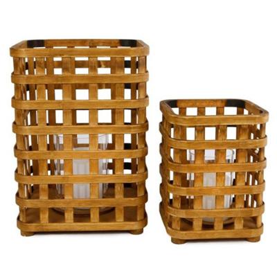 Gifts Amsterdam windlicht Jeroen 22 x 32 cm hout bruin 2 stuks Gifts Amsterdam windlicht Jeroen 22 x 32 cm hout bruin 2 stuks