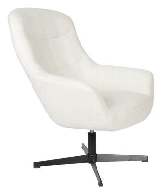 ZILT Draaibare Fauteuil 'Yaki' Bouclé, kleur Off White ZILT Draaibare Fauteuil 'Yaki' Bouclé, kleur Off White