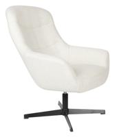 ZILT Draaibare Fauteuil 'Yaki' Bouclé, kleur Off White - thumbnail
