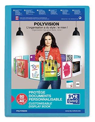 Showalbum Oxford Polyvision A4 40-tassen PP blauw | 12 stuks