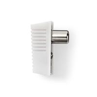 IEC (Coax) -Connector Haaks | Male - Vierkant - 2 Stuks | Wit - thumbnail