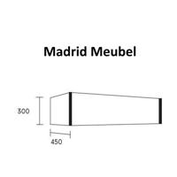 Badkamermeubel BWS Madrid Washed Oak 150x45x30 cm Mat Witte Solid Surface Wastafel (0 kraangaten) - thumbnail