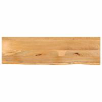 Tafelblad met natuurlijke rand 120x30x3,8 cm massief mangohout - thumbnail