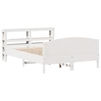 Bedframe zonder matras massief grenenhout wit 120x190 cm - thumbnail