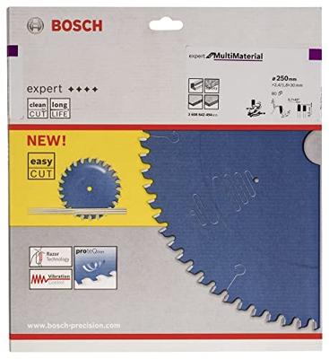 Bosch Accessoires Cirkelzaagblad Expert for Multimaterial K/V 250X30X2.4/1.8 80T - 2608642494 - thumbnail
