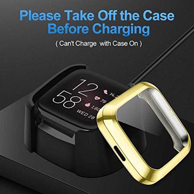 Fitbit Versa 2 Soft TPU case (volledig beschermd) - Goud