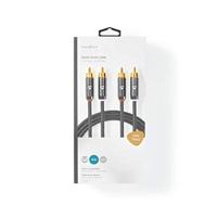 Nedis Stereo-Audiokabel | 2x RCA Male | 2x RCA Male | 5 m | 1 stuks - CATB24200GY50 CATB24200GY50 - thumbnail