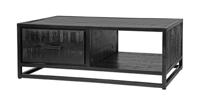 LABEL51 Salontafel 'Chili' Zwart Mangohout, 110 x 70cm - thumbnail