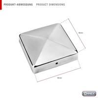 Connex Paalkapje 90X90Mm Zonder Kogel A2 - HV4321 - thumbnail