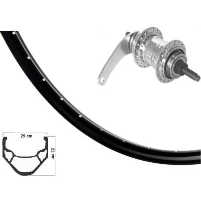 ACHTERWIEL 28 SP. ALU SPAAK 13 ZWART BASIC VENT REMNAAF