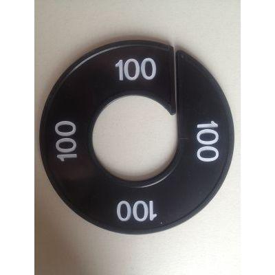 Maatring 9cm zwart/wit 100