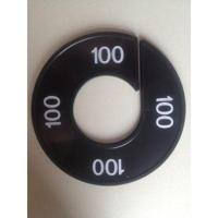 Maatring 9cm zwart/wit 100 - thumbnail