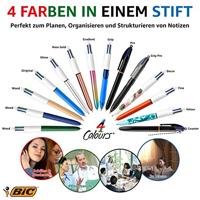 Balpen bic 4kleuren pro met ring m zwart | 12 stuks - thumbnail