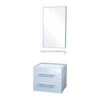 Differnz Force badkamermeubel 58cm 1 kraangat wit met spiegel en planchet - thumbnail