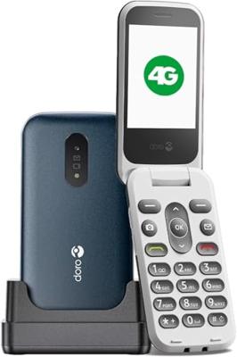 Doro 2820 - Eenvoudige Senioren Klaptelefoon - 4G - Blauw/Wit - thumbnail