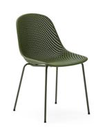 Kave Home Tuin/Eetkamerstoel 'Quinby' Kunststof, kleur Groen - thumbnail