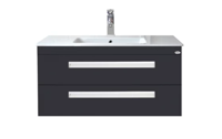 Sanicare Q8 badkamermeubel met 2 laden 100 cm antraciet - thumbnail