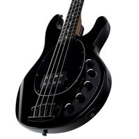 Sterling by Music Man DarkRay EB Black elektrische basgitaar met deluxe gigbag - thumbnail