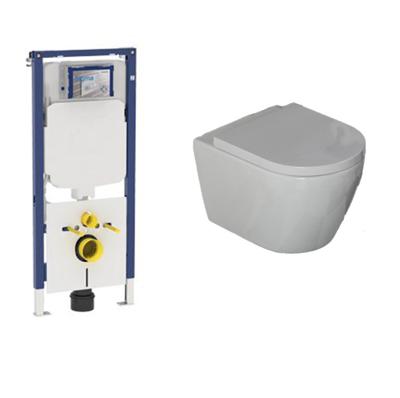 Geberit UP720 toiletset met Saniclear Jama Compact randloos toilet incl softclose zitting Geberit UP720 toiletset met Saniclear Jama Compact randloos toilet incl softclose zitting