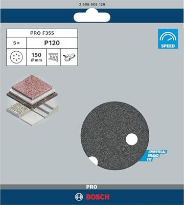 Bosch Accessories Best for Stone 2608605126 Excenterschuurpapier Met klittenband, Geperforeerd Korrelgrootte (num) 120 (Ø) 150 mm 5 stuk(s) - thumbnail