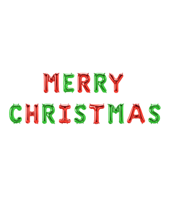 Set Folie Ballonnen - Merry Christmas Letters