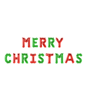 Set Folie Ballonnen - Merry Christmas Letters - thumbnail
