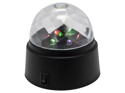 LED discolamp 9.5 cm multi b/o 3xAA HIT - Hit