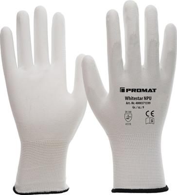 Promat/Tecwerk Handschoen | Whitestar NPU | maat 7 (M) wit | EN 388 PBM-categorie II | EN 388 - 4000371597