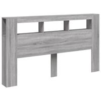 Hoofdeinde met LED 180x18,5x103,5 cm bewerkt hout grijs sonoma - thumbnail