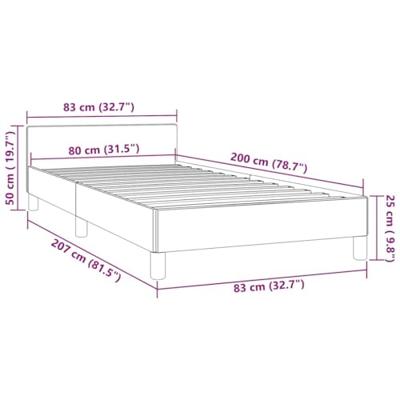 Bedframe zonder matras 80x200 cm fluweel donkergrijs
